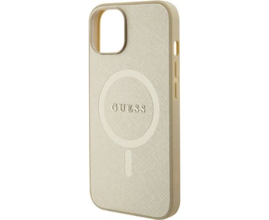 Guess Saffiano MagSafe Back Case Aizsargapvalks Priekš Apple iPhone 15 Plus