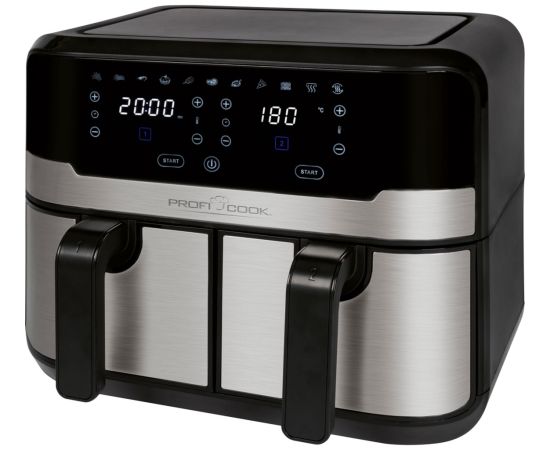 ProfiCook PC-FR 1242 H, hot air fryer (black/stainless steel)