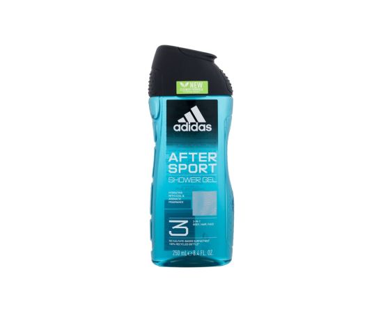 Adidas After Sport / Shower Gel 3-In-1 250ml New Cleaner Formula