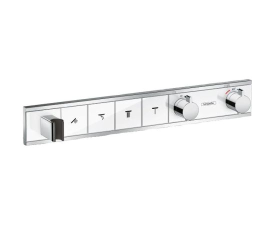 Hansgrohe iebūvējamā termostata RainSelect virsapmetuma daļa, ar 4 izejām, balts/hroms