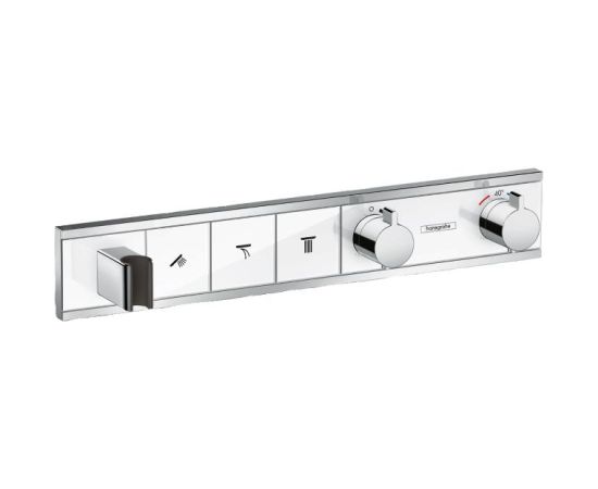 Hansgrohe iebūvējamā termostata RainSelect virsapmetuma daļa, ar 3 izejām, balts/hroms