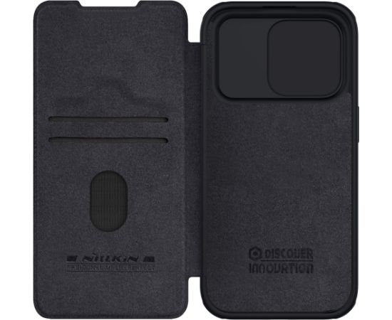 Nillkin Qin Pro Leather Flip Camera Cover Case for iPhone 15 Pro - Black