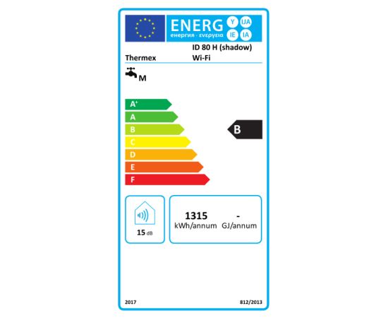 Thermex ID 80H SHADOW Wi-Fi Ūdens sildītājs 80L