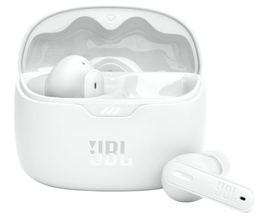 JBL wireless earbuds Tune Beam, white