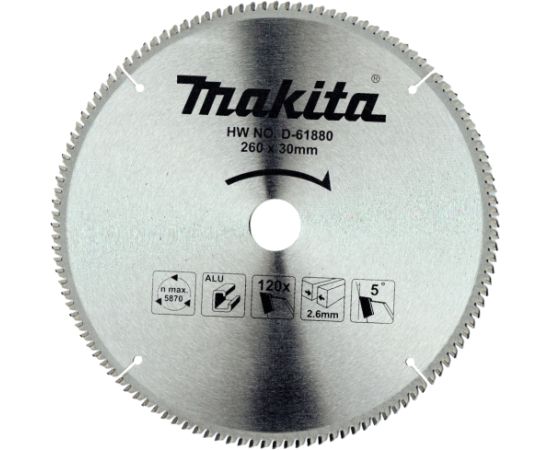 Griešanas disks Makita D-61880; 260x30 mm; Z120