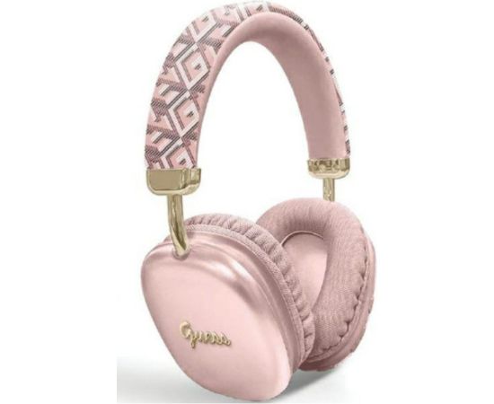 Guess   Gcube Metallic Script Logo Bluetooth Pink