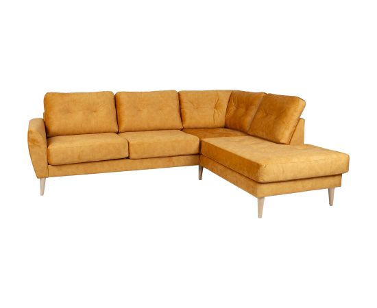 Corner sofa HEIVI RC, yellow velvet