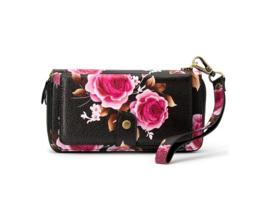 Evelatus Universal  Wallet Zipper Design Flower Black