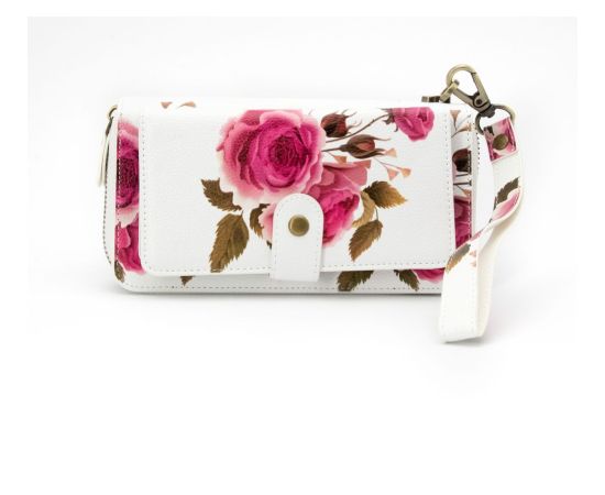 Evelatus Universal  Wallet Zipper Design Flower White