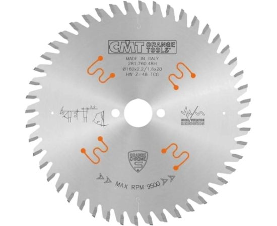 Universālais griešanas disks CMT 281; 160X2,2X20; Z48; 4°