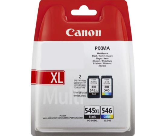 Canon PG-545XL/CL-546 (8286B010) Ink Cartridge Multipack, BK/CMY