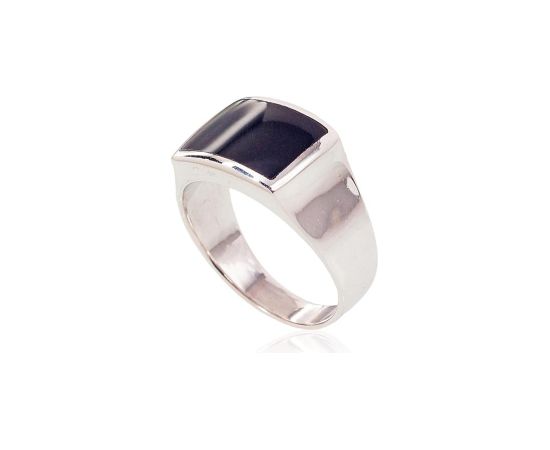 Серебряное кольцо #2101577_ON, Серебро 925°, Оникс, Размер: 20.5, 7.3 гр.