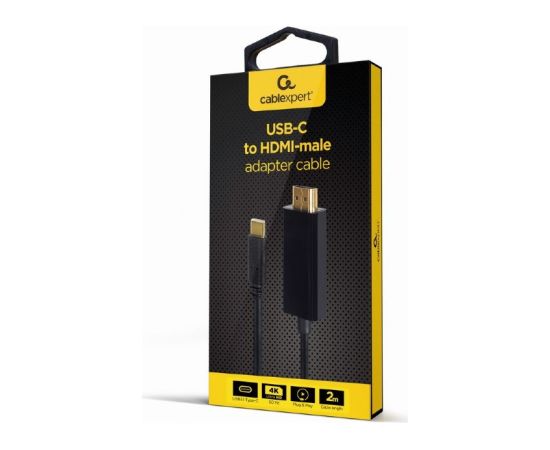 Gembird A-CM-HDMIM-02 USB-C to HDMI-male adapter, 4K 60Hz, 2m, black