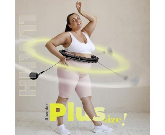 HHW11 PLUS SIZE HULA HOOP BLACK WITH WEIGHT HMS