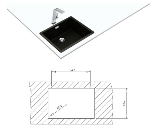 Teka Sink eka Radea R10 50.40 M-TG carbon