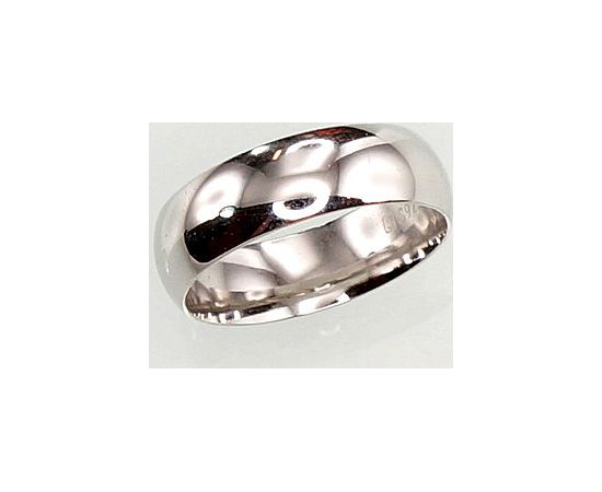 Серебряное обручальное кольцо #2100711(PRh-Gr), Серебро 925°, родий (покрытие), Размер: 20, 4.7 гр.