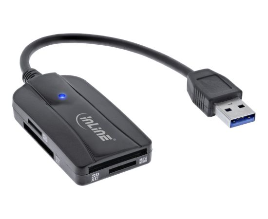 InLine® Card reader USB 3.1 USB-A, for SD/SDHC/SDXC, microSD, UHS-II compatible