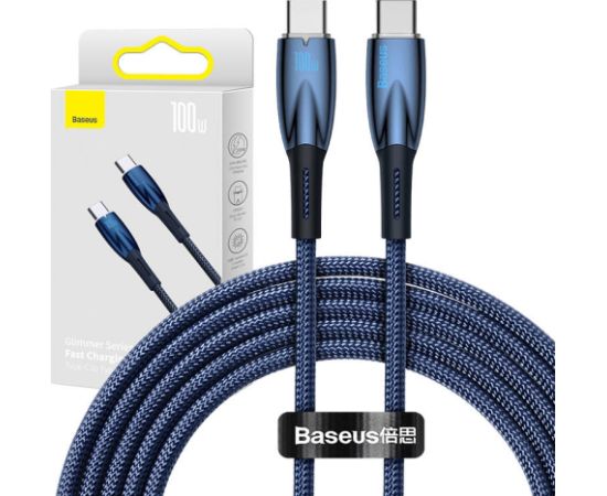 USB-C cable for USB-C Baseus Glimmer Series, 100W, 2m (Blue)