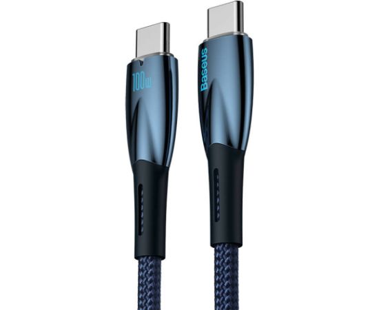 USB-C cable for USB-C Baseus Glimmer Series, 100W, 2m (Blue)