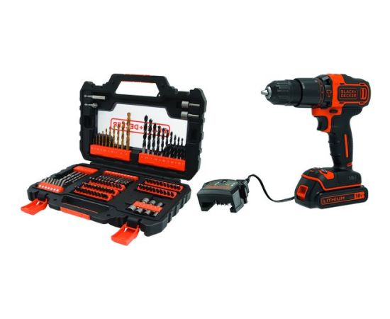 Dewalt Rokas triecienurbjmašīna Black&Decker BDCHD18S1A-QW; 18 V; 1x1,5 Ah akum. + 104 piederumi