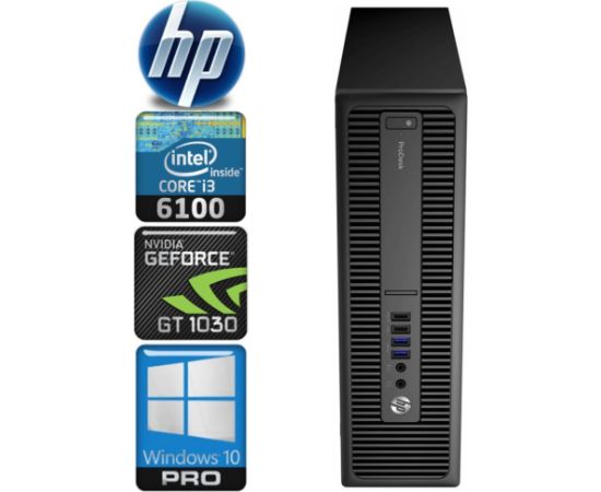 HP 600 G2 SFF i3-6100 8GB 512SSD+1TB GT1030 2GB WIN10Pro