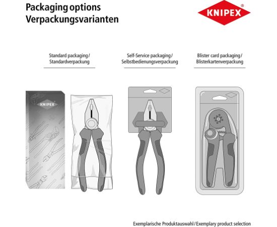 KNIPEX crimp system pliers 97 43 200 A, crimpzange (red/blue, without crimed use)