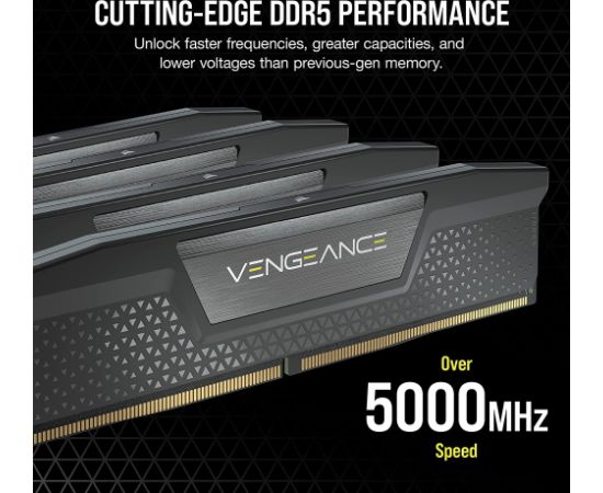 Corsair 64GB DDR5-4800 Kit, Memory (Black, CMK64GX5M2A4800C40, Vengeance, XMP)