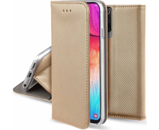Fusion Magnet Book case grāmatveida maks Xiaomi Redmi Note 12s 4G zeltains