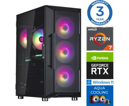 INTOP AQUA Ryzen 7 7700X 64GB DDR5 500SSD M.2 NVME RTX4060Ti 8GB WIN11Pro