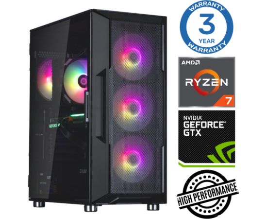 INTOP Ryzen 7 5700X 32GB 250SSD M.2 NVME GTX1650 4GB no-OS