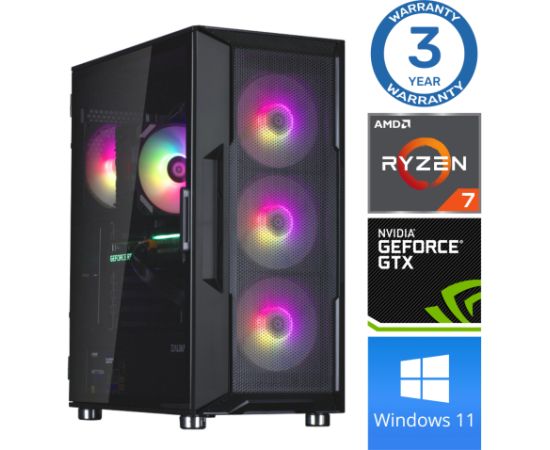 INTOP Ryzen 7 5700X 32GB 250SSD M.2 NVME GTX1650 4GB WIN11Pro