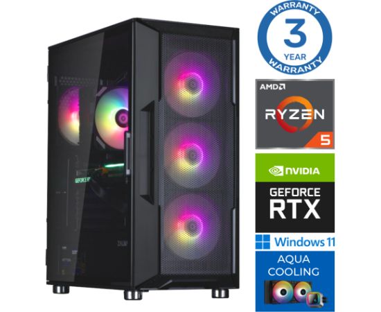 INTOP AQUA Ryzen 5 7600X 32GB DDR5 500SSD M.2 NVME RTX4060 8GB WIN11Pro