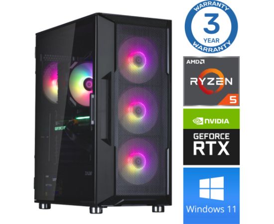 INTOP Ryzen 5 5500 32GB 1TB SSD M.2 NVME+2TB RTX4060 8GB WIN11