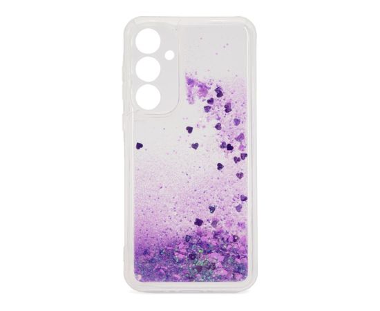 iLike Samsung  Galaxy A55 Silicone Case Water Glitter Purple