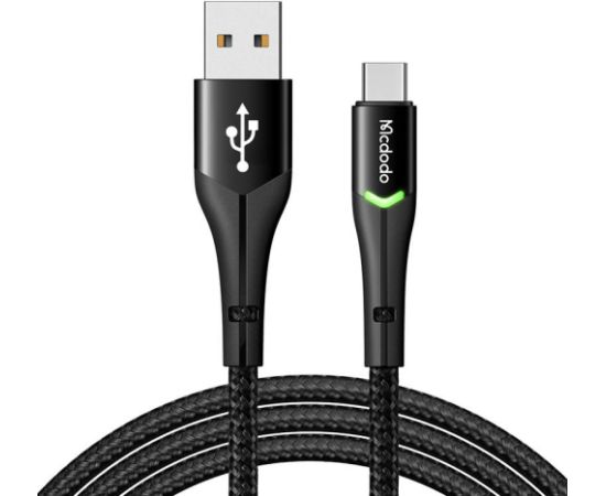 USB to USB-C Mcdodo Magnificence CA-7960 LED cable, 1m (black)