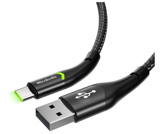 USB to USB-C Mcdodo Magnificence CA-7960 LED cable, 1m (black)