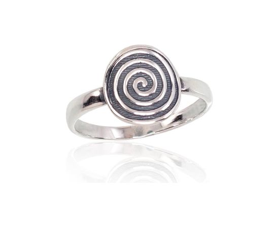 Серебряное кольцо #2101656(POx-Bk), Серебро 925°, оксид (покрытие), Размер: 16, 1.6 гр.