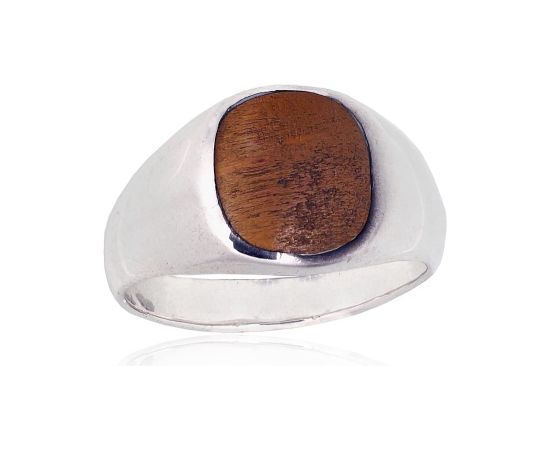 Серебряное кольцо #2101353_TE, Серебро 925°, Тигровый глаз, Размер: 21.5, 10.6 гр.