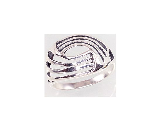 Серебряное кольцо #2100923(POx-Bk), Серебро 925°, оксид (покрытие), Размер: 18, 2.4 гр.