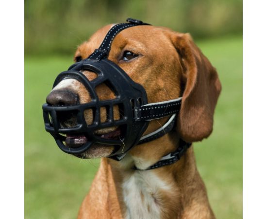 TRIXIE Muzzle Flex muzzle for dog - size S- black