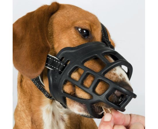 TRIXIE Muzzle Flex muzzle for dog - size S- black