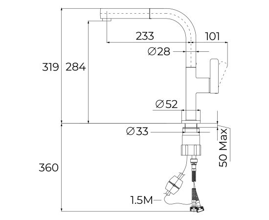 Sink tap Teka Oval 938