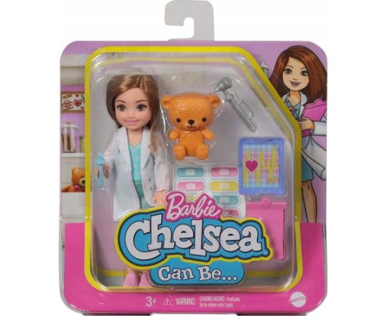 Mattel Lalka Barbie Barbie Chelsea Can Be - Doktor (GTN88)