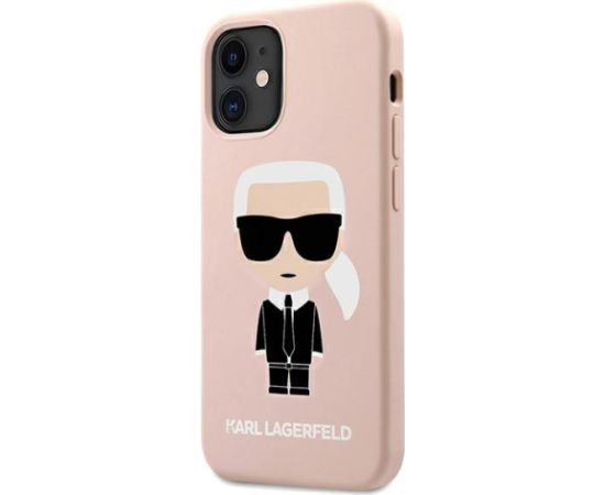 Karl Lagerfeld KLHCP12SSLFKPI iPhone 12 mini 5,4" hardcase jasnoróżowy|light pink Silicone Iconic