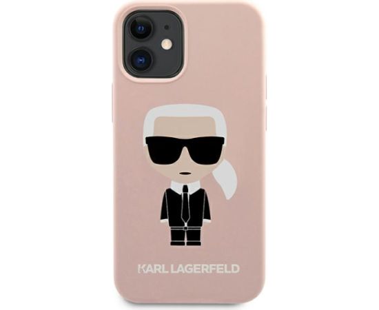 Karl Lagerfeld KLHCP12SSLFKPI iPhone 12 mini 5,4" hardcase jasnoróżowy|light pink Silicone Iconic