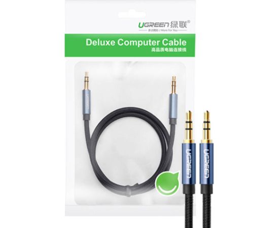 Ugreen audio cable 2 x mini jack 3.5mm 0.5m blue (AV112)