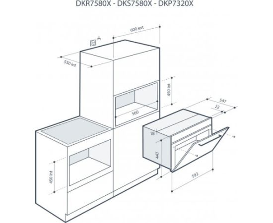 Built in combinated oven with steam De Dietrich DKR7580BB