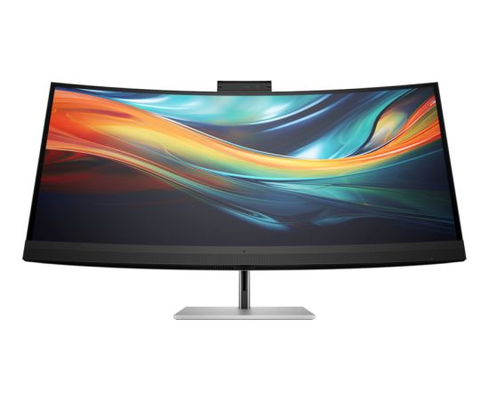 HP 740pm Series 7 Pro 5K Curved Conferencing Monitor - 39.7" 5120x2160 WUHD 300-nit AG, IPS HDR, 2x USB-C(100W) HDMI DisplayPort, 4x USB, speakers, 4K webcam, RJ-45 LAN, height adjustable tilt swivel, 3 years (replaces Z40c G3)   8Y2R2AA#ABB