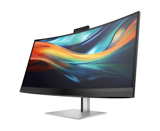 HP 740pm Series 7 Pro 5K Curved Conferencing Monitor - 39.7" 5120x2160 WUHD 300-nit AG, IPS HDR, 2x USB-C(100W) HDMI DisplayPort, 4x USB, speakers, 4K webcam, RJ-45 LAN, height adjustable tilt swivel, 3 years (replaces Z40c G3)   8Y2R2AA#ABB