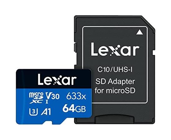 MEMORY MICRO SDXC 64GB UHS-I/W/ADAPTER LSDMI64GBB633A LEXAR